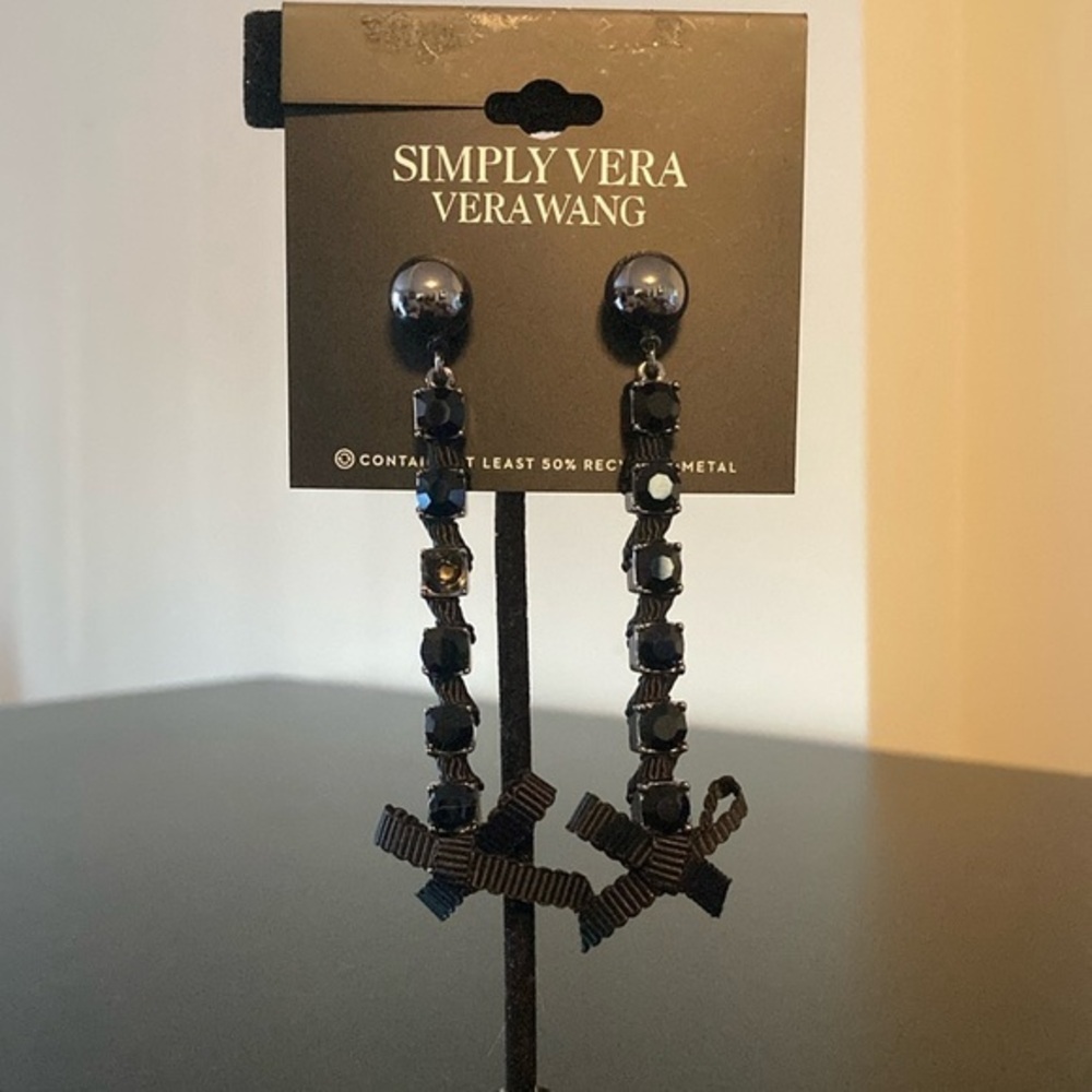 Simply Vera Vera Wang Black Beaded Earrings